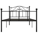 vidaXL fekete fém ágykeret 100 x 200 cm