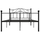 vidaXL fekete fém ágykeret 160 x 200 cm