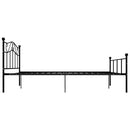 vidaXL fekete fém ágykeret 160 x 200 cm