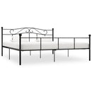 vidaXL fekete fém ágykeret 200 x 200 cm