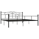 vidaXL fekete fém ágykeret 200 x 200 cm