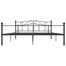 vidaXL fekete fém ágykeret 200 x 200 cm