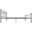 vidaXL fekete fém ágykeret 200 x 200 cm