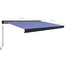 vidaXL kék és fehér manuális kazettás napellenző 400 x 300 cm