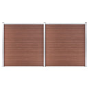 vidaXL barna WPC kerítéspanel 353 x 186 cm