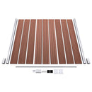 vidaXL 2 négyszögletes és 1 ferde barna WPC kerítéselem 446 x 186 cm