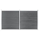 vidaXL szürke WPC kerítéspanel 353 x 186 cm