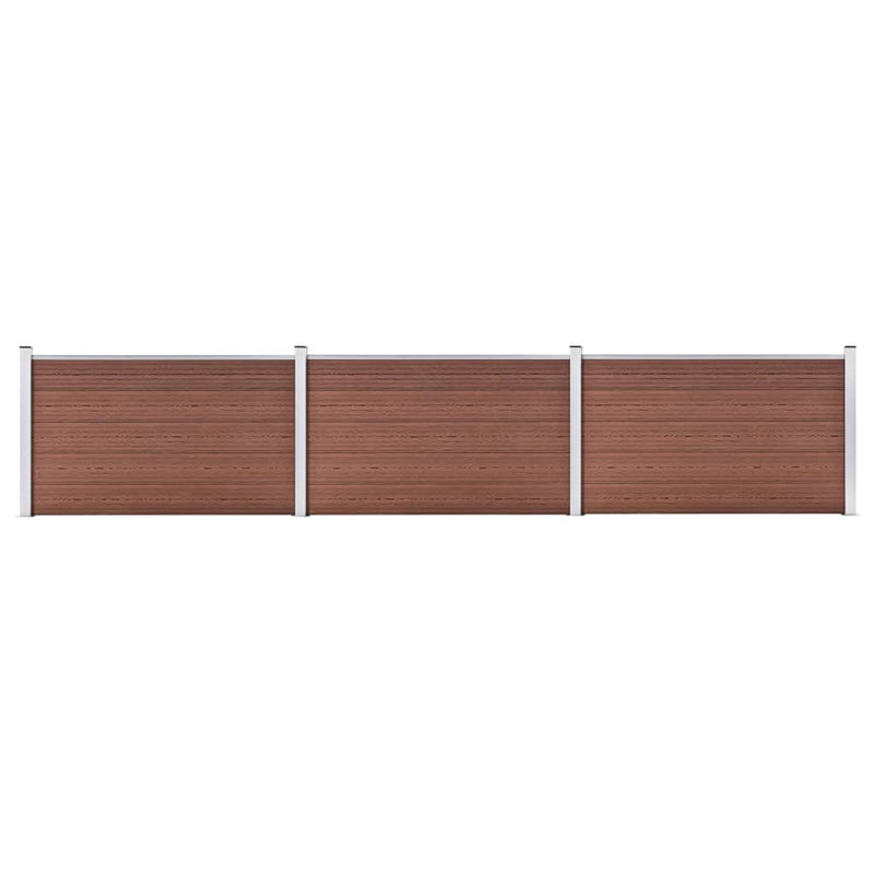 vidaXL barna WPC kerti kerítés 526 x 106 cm