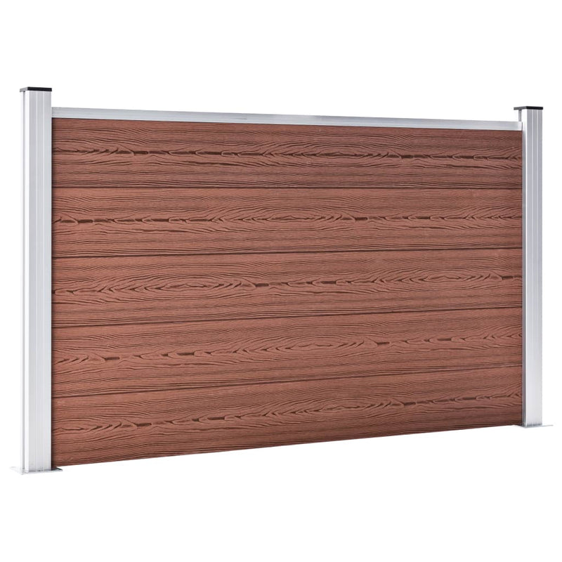 vidaXL barna WPC kerti kerítés 872 x 106 cm