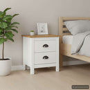 vidaXL Hill 2 db fehér tömör fenyőfa éjjeliszekrény 46 x 35 x 49,5 cm