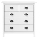 vidaXL Hill fehér tömör fenyőfa tálalószekrény 79 x 40 x 80 cm