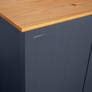 vidaXL Hill szürke 2 ajtós tömör fenyőfa ruhásszekrény 89x50x170 cm