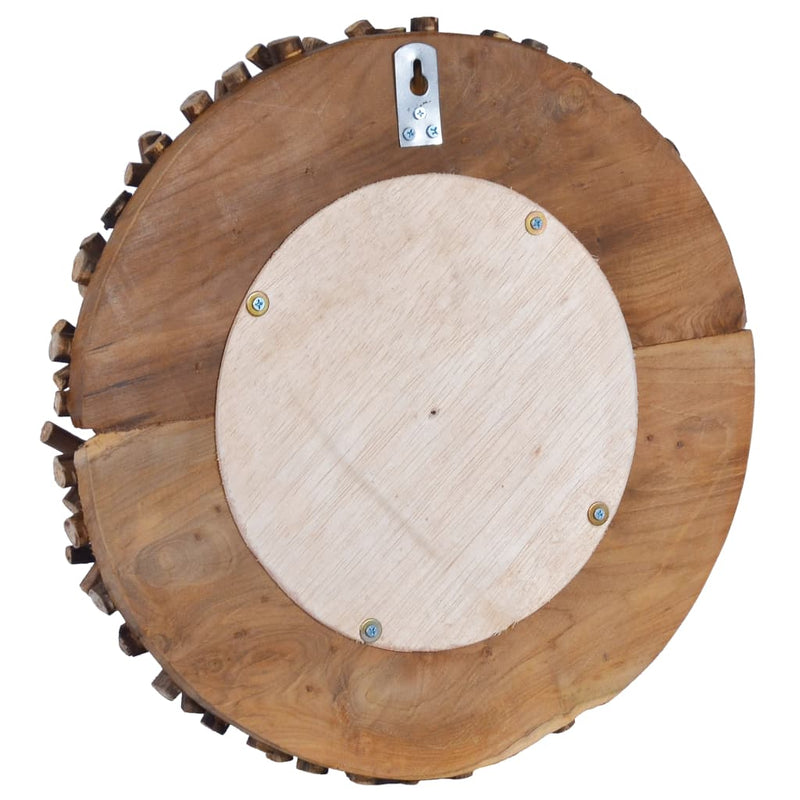 vidaXL kör alakú tíkfa falitükör 40 cm