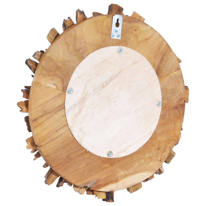 vidaXL kör alakú tíkfa falitükör 40 cm