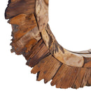 vidaXL kör alakú tíkfa falitükör 60 cm