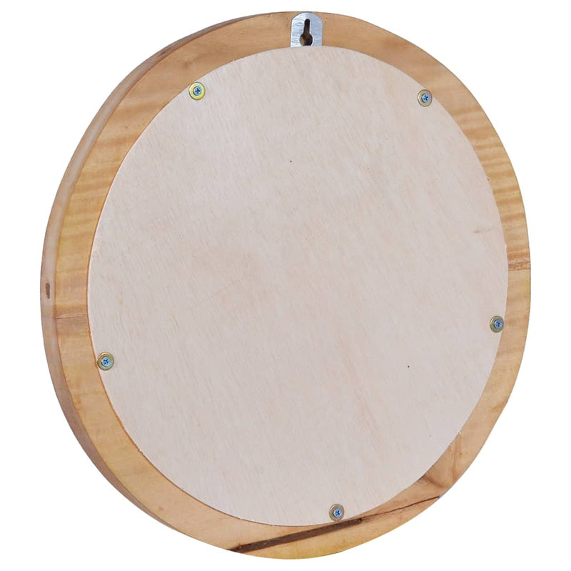 vidaXL kör alakú tíkfa falitükör 40 cm