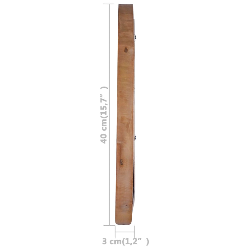 vidaXL kör alakú tíkfa falitükör 40 cm
