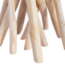 vidaXL tömör tíkfa dohányzóasztal üveglappal 35 x 35 x 50 cm