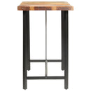 vidaXL 7 részes tömör újrahasznosított fa és valódi bőr bárszett