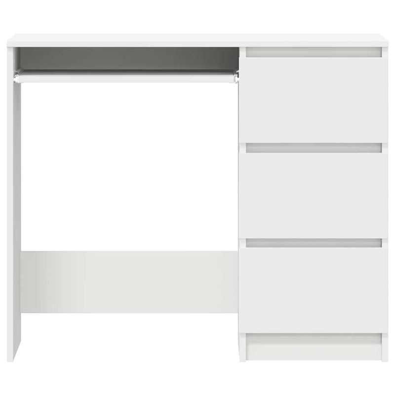vidaXL fehér szerelt fa íróasztal 90 x 45 x 76 cm