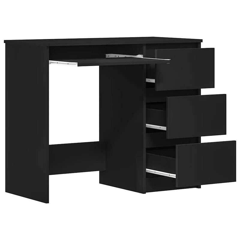 vidaXL fekete szerelt fa íróasztal 90 x 45 x 76 cm