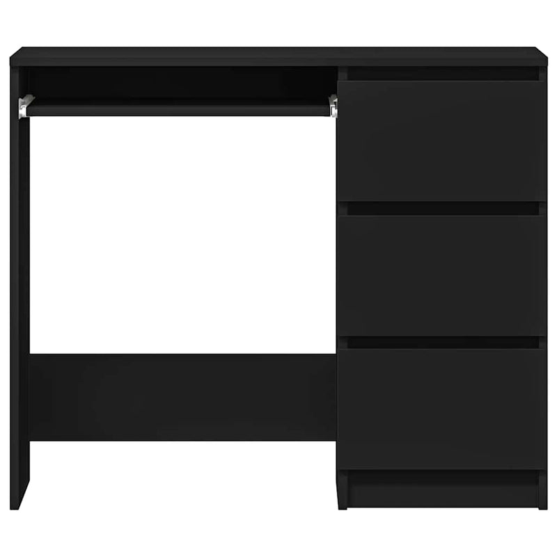 vidaXL fekete szerelt fa íróasztal 90 x 45 x 76 cm