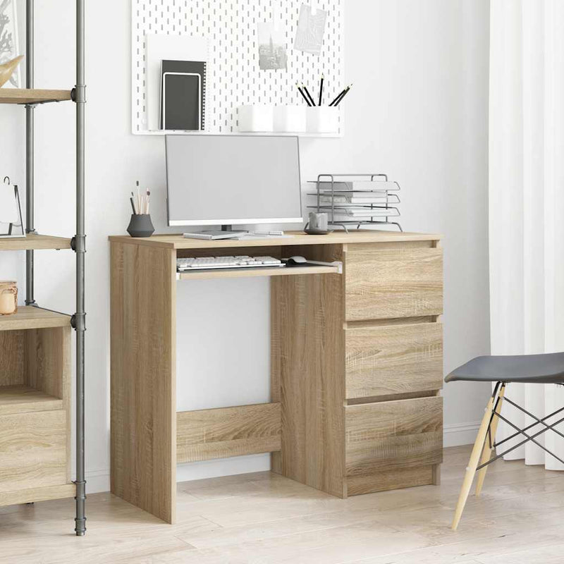 vidaXL sonoma tölgy színű szerelt fa íróasztal 90 x 45 x 76 cm