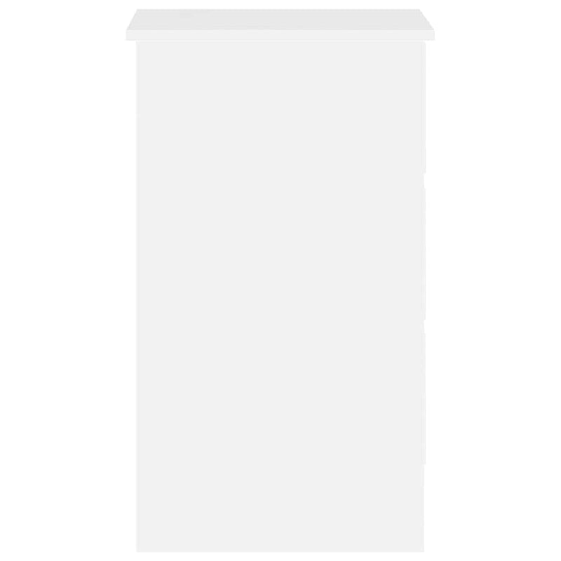 vidaXL fehér magasfényű szerelt fa íróasztal 90 x 45 x 76 cm