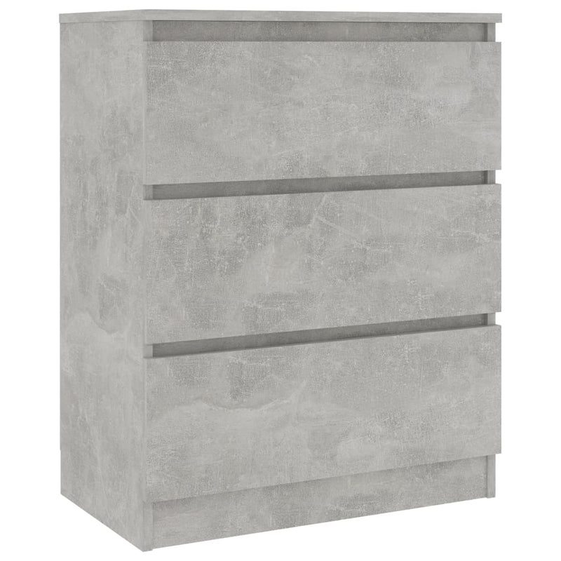 vidaXL betonszürke szerelt fa tálalószekrény 60 x 35 x 76 cm