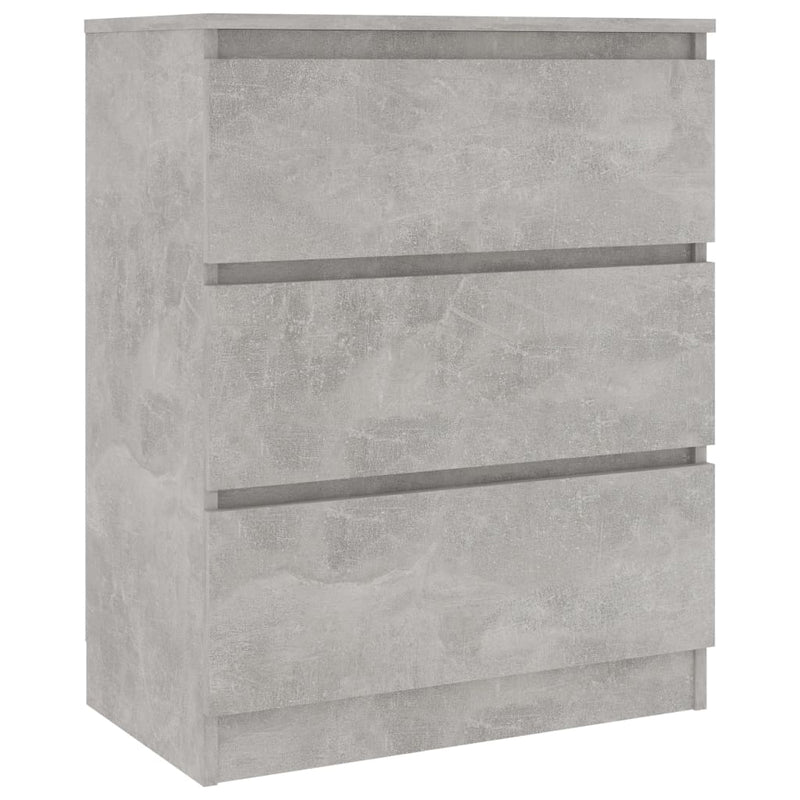 vidaXL betonszürke szerelt fa tálalószekrény 60 x 35 x 76 cm