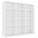 vidaXL fehér szerelt fa CD-tartó szekrény 100 x 23 x 89,5 cm