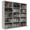 vidaXL betonszürke forgácslap CD-tartó szekrény 100 x 23 x 89,5 cm