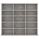 vidaXL betonszürke forgácslap CD-tartó szekrény 100 x 23 x 89,5 cm