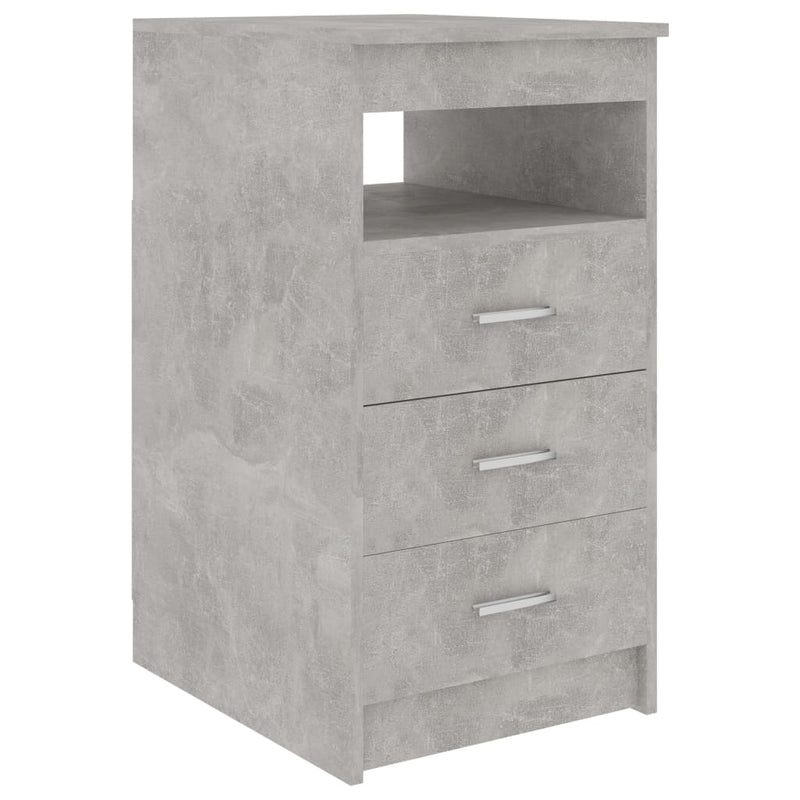 vidaXL betonszürke szerelt fa fiókos szekrény 40 x 50 x 76 cm