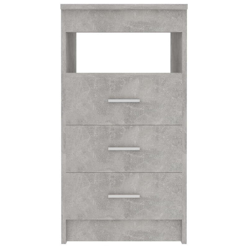 vidaXL betonszürke szerelt fa fiókos szekrény 40 x 50 x 76 cm