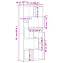 vidaXL fekete szerelt fa könyvszekrény 67 x 24 x 161 cm