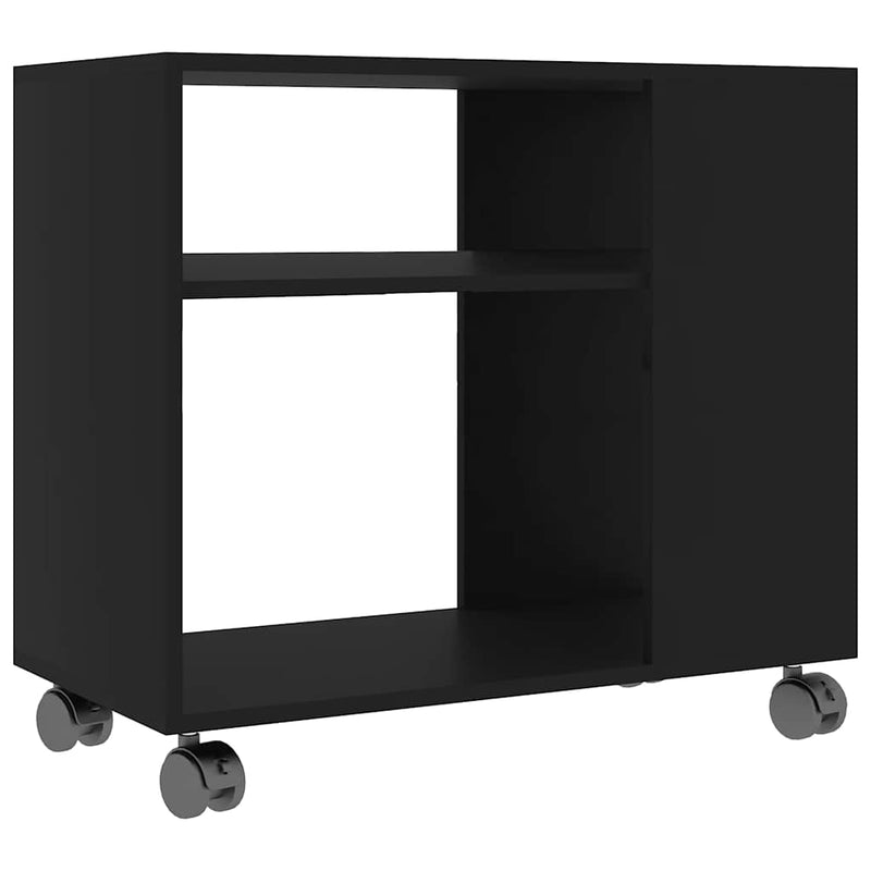 vidaXL fekete szerelt fa kisasztal 70 x 35 x 55 cm