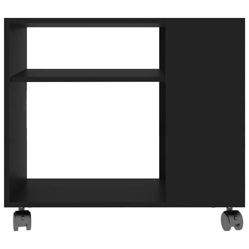 vidaXL fekete szerelt fa kisasztal 70 x 35 x 55 cm