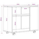 vidaXL sonoma tölgy színű szerelt fa kisasztal 70 x 35 x 60,5 cm