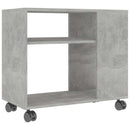 vidaXL betonszürke szerelt fa kisasztal 70 x 35 x 55 cm