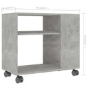 vidaXL betonszürke szerelt fa kisasztal 70 x 35 x 55 cm