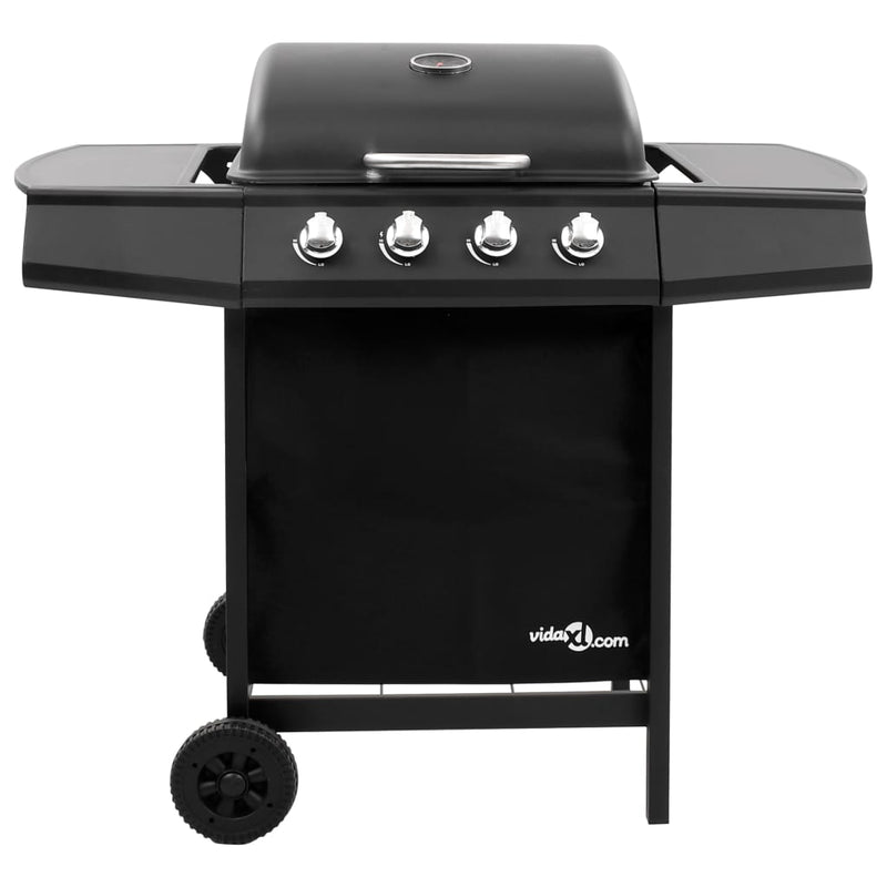 vidaXL fekete gáz grillsütő 4 égővel