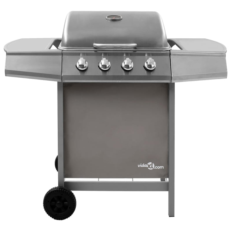 vidaXL ezüst gáz grillsütő 4 égővel