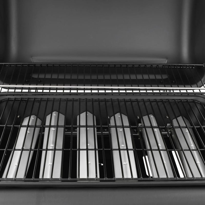 vidaXL fekete gáz grillsütő 6 égővel