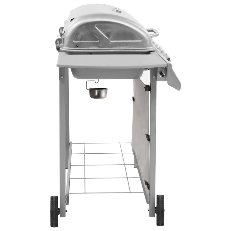 vidaXL ezüst gáz grillsütő 6 égővel