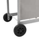 vidaXL ezüst gáz grillsütő 6 égővel