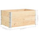 vidaXL 3 db tömör fenyőfa raklapmagasító 80 x 120 cm