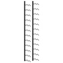 vidaXL fekete vas falra szerelhető bortartó állvány 24 palacknak