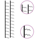 vidaXL fekete vas falra szerelhető bortartó állvány 24 palacknak