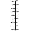 vidaXL fekete vas falra szerelhető bortartó állvány 9 palacknak